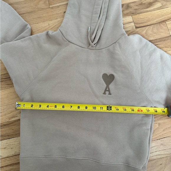 AMI Paris Ami De Coeur Hoodie - Beige - XXS - Picture 7 of 9
